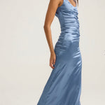 Ance Gria Atlein Dress in Vintage Blue Side View