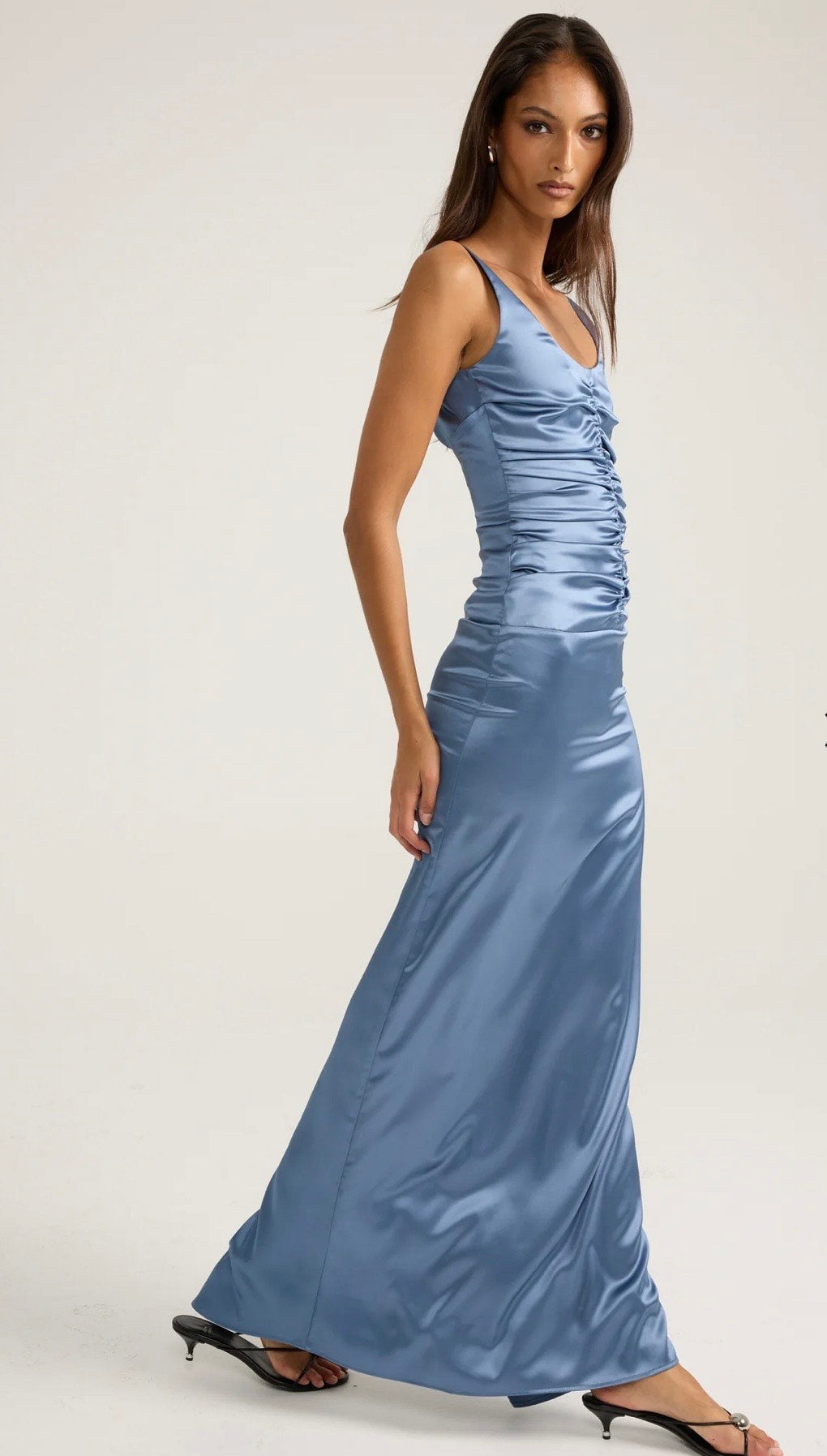 Ance Gria Atlein Dress in Vintage Blue Side View