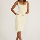 Ance Gria Atlein Set in Cream Front View