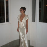 Ance Gria Clover Gown in Satin Cream