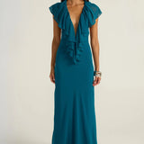 Ance Gria Clover Gown in Teal