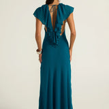 Ance Gria Clover Gown in Teal