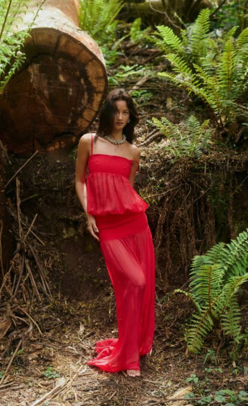Ance Gria Romeo Gown in Red Front View