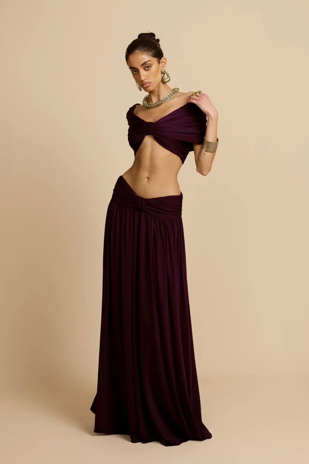 Arcina Ori Alessia Set in Plum Front View