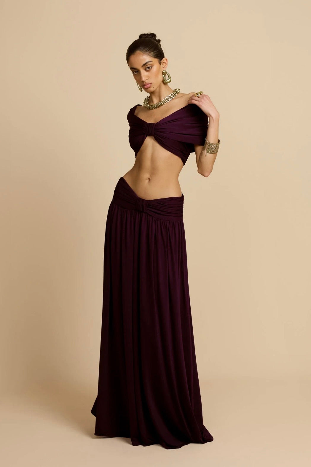 Arcina Ori Alessia Set in Plum Front View