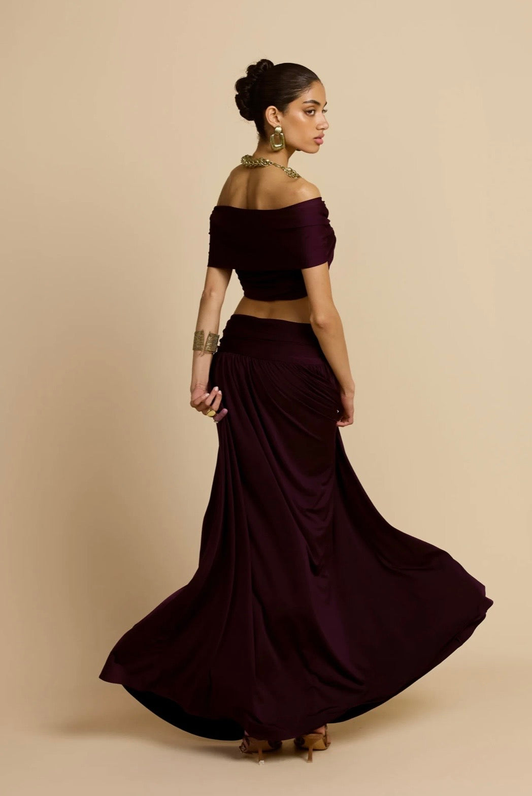 Arcina Ori Alessia Set in Plum Side View