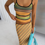 With Harper Lu Mesh Gold Stripe Set