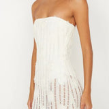 Bec and Bridge Amelie Strapless Dress in Ivory