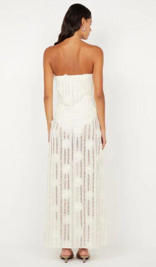 Bec and Bridge Amelie Strapless Dress in Ivory Back View