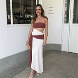 Bec and Bridge Ayla Strapless Dress in Rust