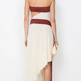 Bec and Bridge Ayla Strapless Dress in Rust
