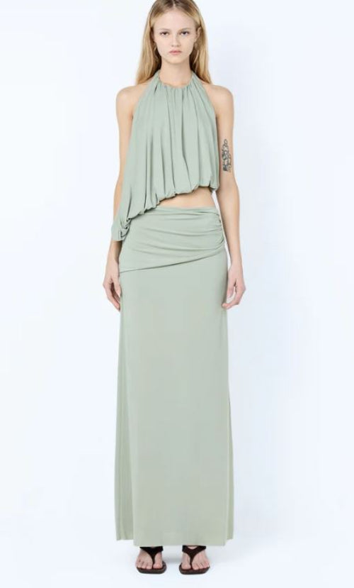 Bec and Bridge Cadence Racer Maxi Dress Front View In Studio
