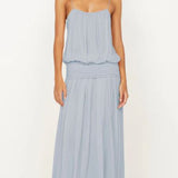Bec and Bridge Camille Blouson Dress in Cloud Blue