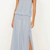 Bec and Bridge Camille Blouson Dress in Cloud Blue