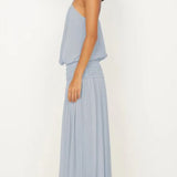 Bec and Bridge Camille Blouson Dress in Cloud Blue