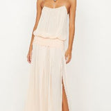 Bec and Bridge Camille Blouson Dress in Peach