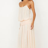 Bec and Bridge Camille Blouson Dress in Peach