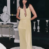 Bec and Bridge Cassis Drape Maxi Dress