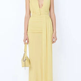 Bec and Bridge Cassis Drape Maxi Dress