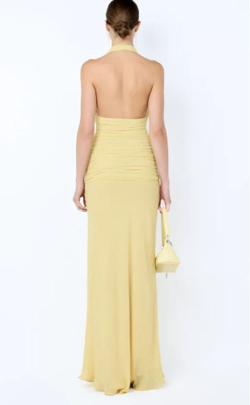 Bec and Bridge Cassis Drape Maxi Dress Back View