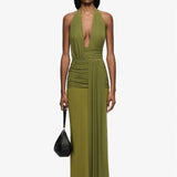 Bec and Bridge Cassis Drape Maxi Dress in Fern