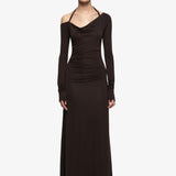 Bec and Bridge Court Long Sleeve Dress in Dark Chocolate