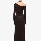Bec and Bridge Court Long Sleeve Dress in Dark Chocolate