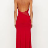 Bec and Bridge Deija Halter Maxi Dress in Red