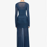 Bec and Bridge Marabou Long Sleeve Maxi Dress