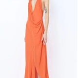 Bec and Bridge Sabrina Drape  Maxi Dress in Persimmon