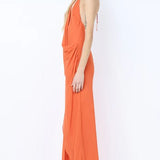 Bec and Bridge Sabrina Drape  Maxi Dress in Persimmon