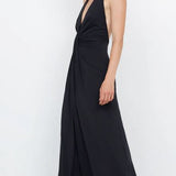 Bec and Bridge Tilly Draped Maxi Dress in Black