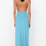 Bec and Bridge Tillie Drape Maxi Dress in Seafoam Blue