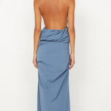 Bec and Bridge Priscilla Bubble Maxi Dress in Steel Blue
