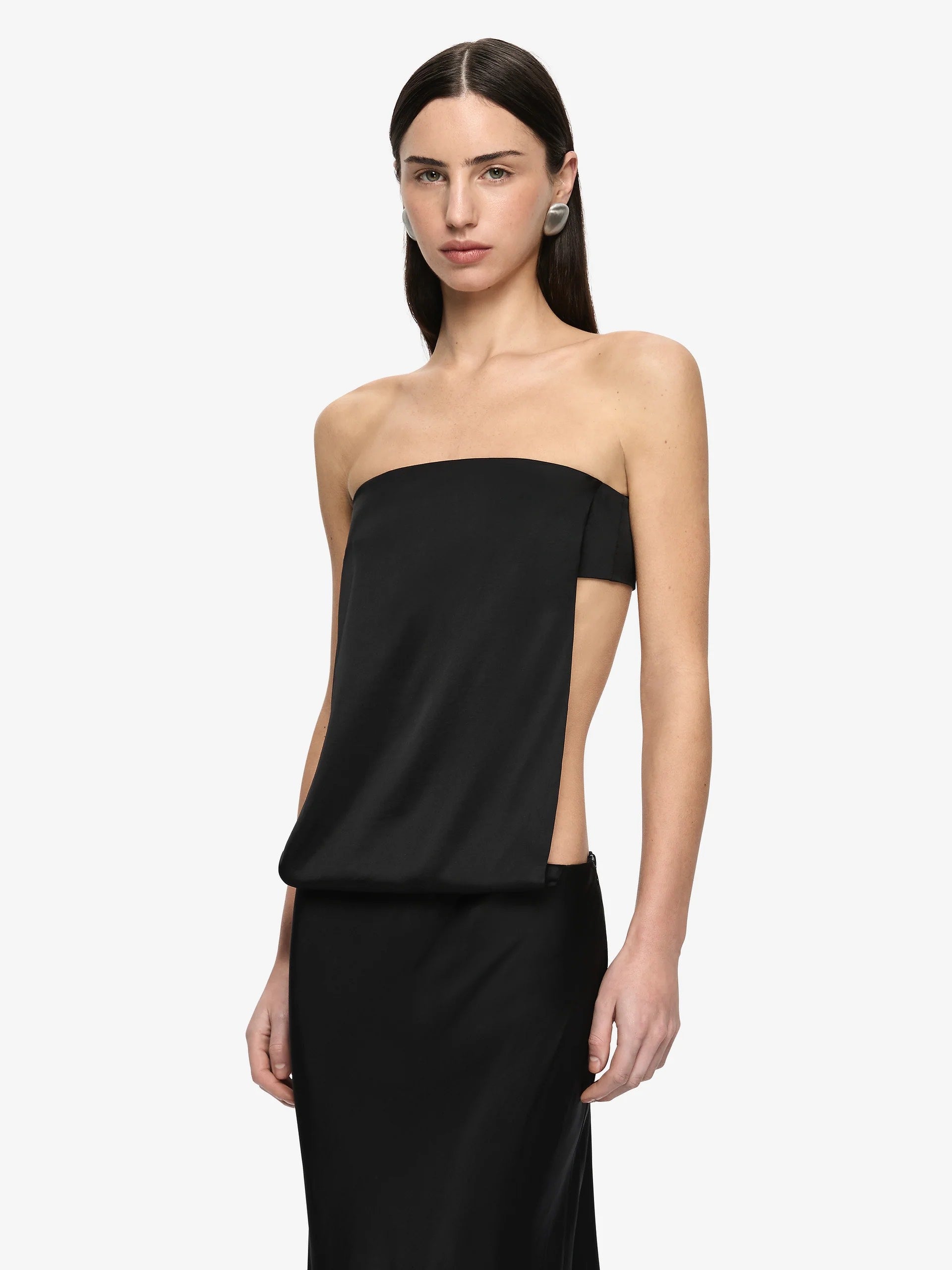 Bec and Bridge Renee Strapless Maxi Dress Front View Close Up
