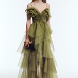 Aje Vionette Gown in Avocado