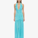 Christopher Esber Orion Gown in Cyan