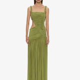 Christopher Esber Separation Gown in Green Olive
