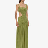 Christopher Esber Separation Gown in Green Olive