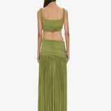 Christopher Esber Separation Gown in Green Olive