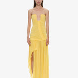 Christopher Esber Arced Orion Strapless Gown in Soleil