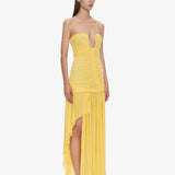 Christopher Esber Arced Orion Strapless Gown in Soleil