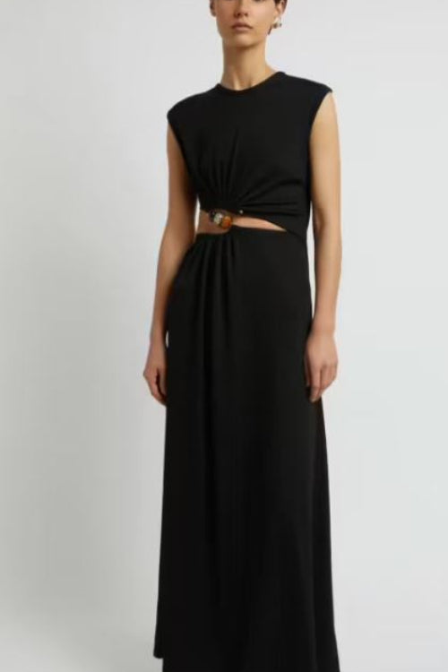 Christopher Esber Ruched Quartz Abacus Dress Front View