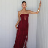 Deconduarte Venus Dress in Wine
