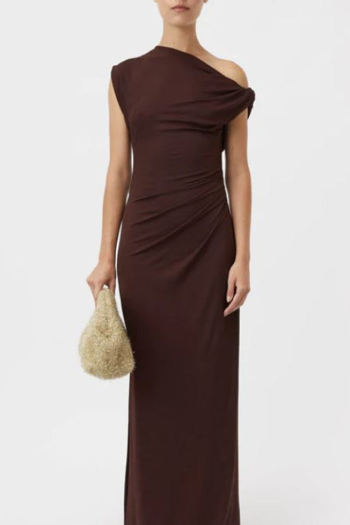 Camilla and Marc Annalise Dress in Chocolate Front View