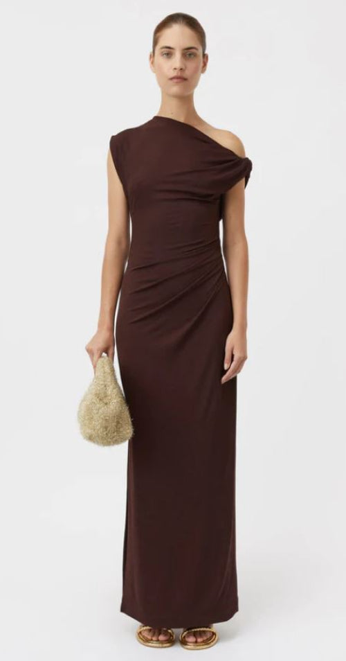 Camilla and Marc Annalise Dress in Chocolate Front View