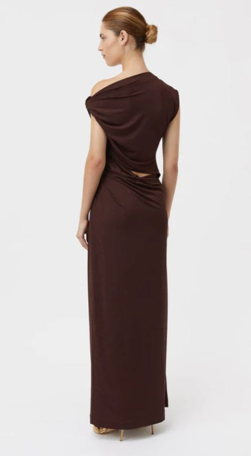 Camilla and Marc Annalise Dress in Chocolate Back View