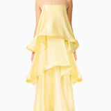 Elliatt Tilly Tiered Maxi Dress in Butter Yellow