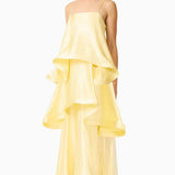 Elliatt Tilly Tiered Maxi Dress in Butter Yellow