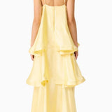 Elliatt Tilly Tiered Maxi Dress in Butter Yellow